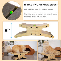 Olurrsia reversible cat scratcher bed ball toy, interactive batting to engage play instincts.