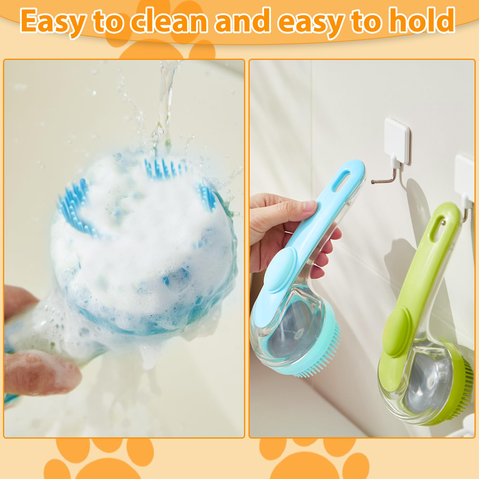 Omaky ergonomic non-slip handle supports comfortable grooming