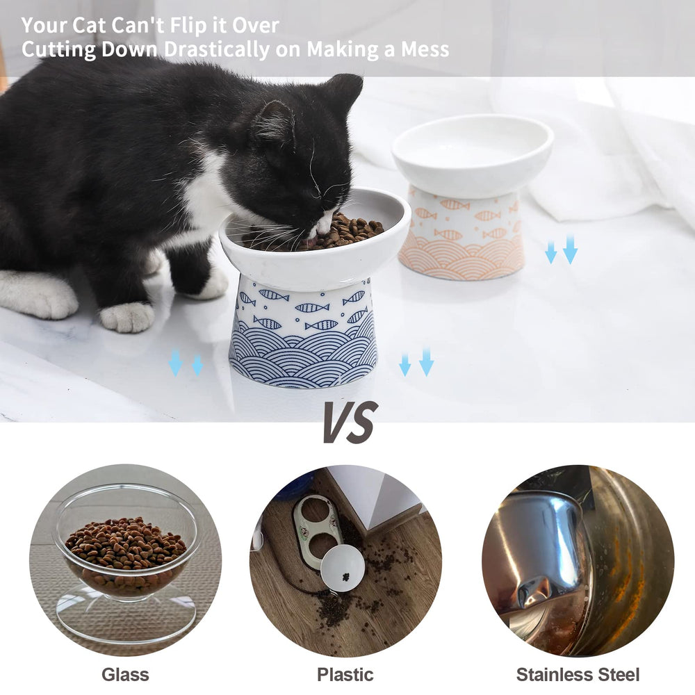 OMAYKEY dual bowls hold 8 oz each for convenient meals