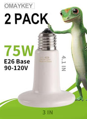 OMAYKEY ceramic heat emitter pack provides two bulbs for reptile enclosures