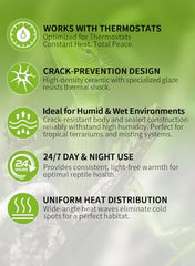 OMAYKEY ceramic heat emitter screw-in design for porcelain socket compatibility
