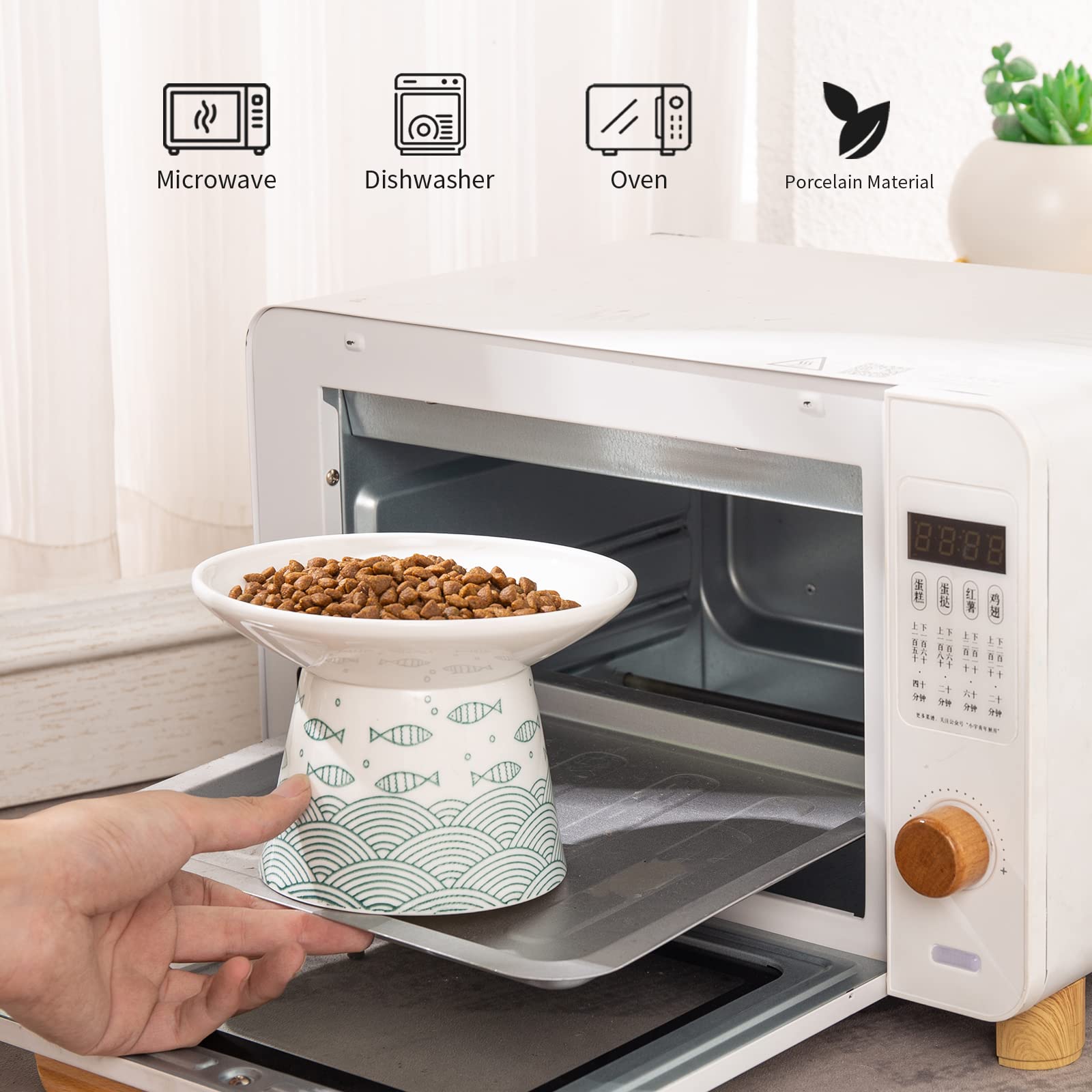 OMAYKEY porcelain bowls are dishwasher- and microwave-safe