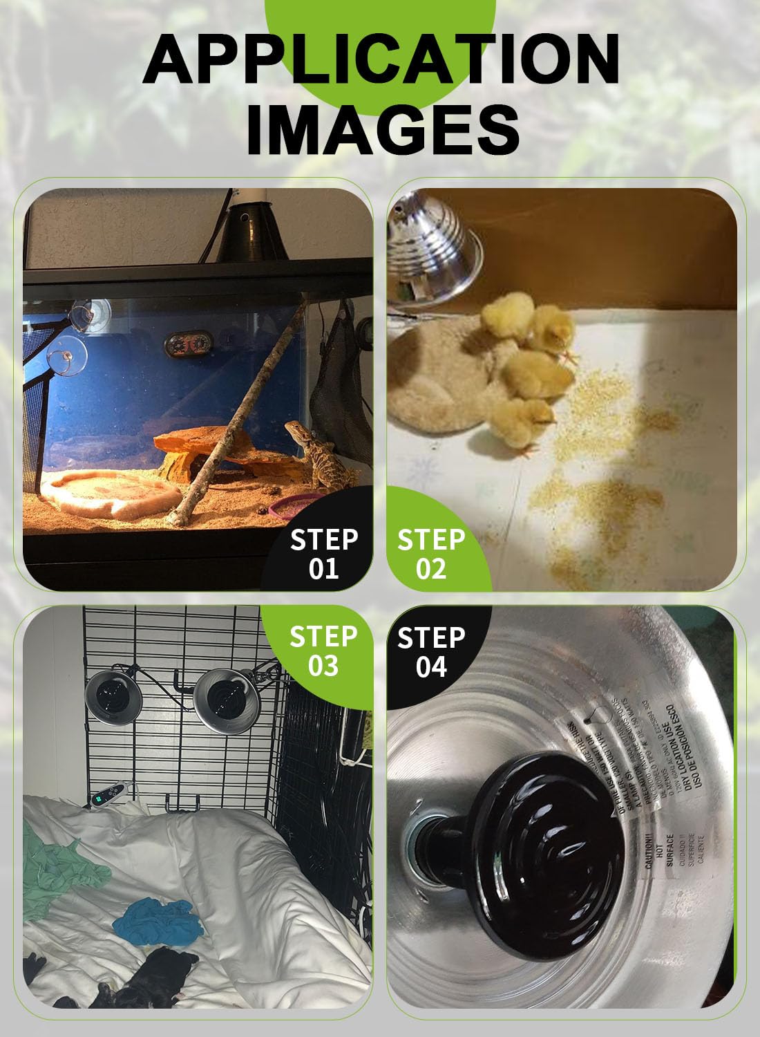 OMAYKEY seguridad de operacion sin luz, calor constante para reptiles