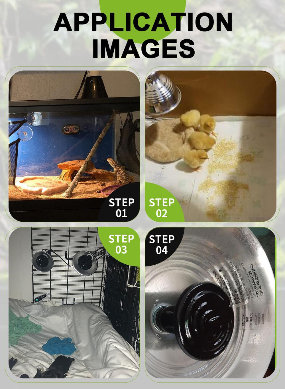 OMAYKEY seguridad de operacion sin luz, calor constante para reptiles