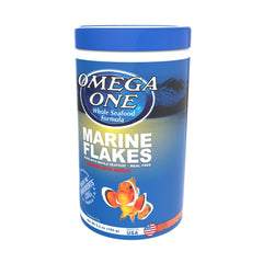 Omega One Garlic Marine Flakes feeding action in tank