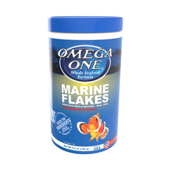 Omega One Garlic Marine Flakes with kelp-spirulina blend for healthier color