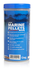 Omega One Garlic Marine Large Pellets closeup of sinking pellets