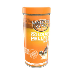 Omega One Goldfish Pellets ingredient-salmon-beta-carotene; supports color and digestion.