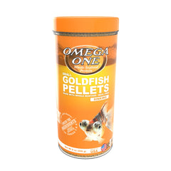Omega One Goldfish Pellets sinking-2mm; promotes balanced digestion in-tank.
