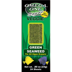 Omega One seaweed pack with resealable bag preserves freshness between feeds.