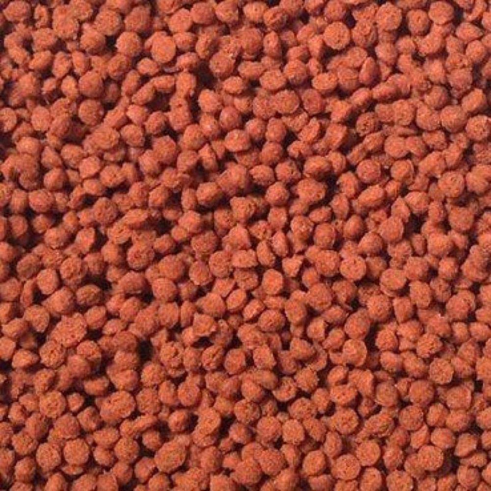 Omega One Sinking Cichlid Pellets close-up highlights balanced nutrition benefits.