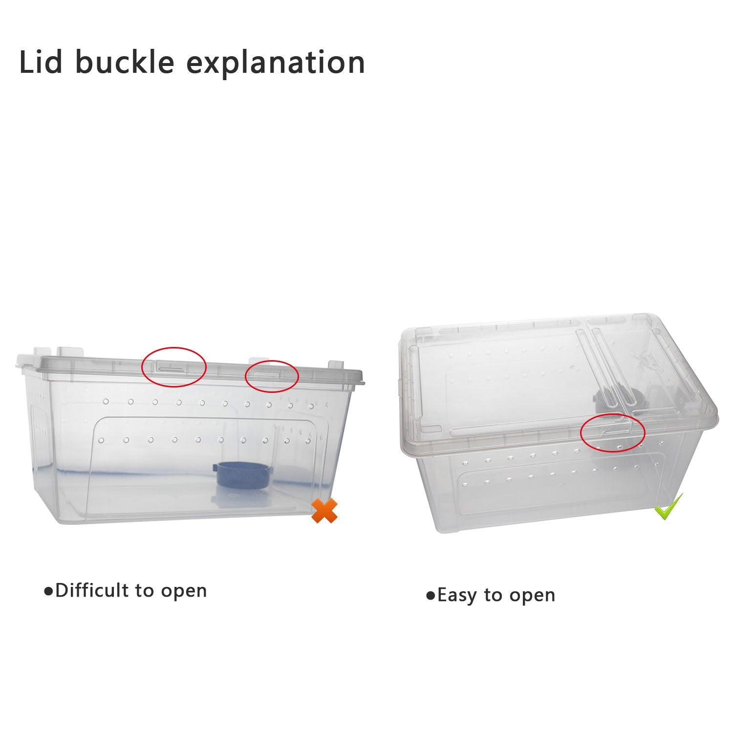 OMEM terrarium feeding door enables simple, clean feeding without disturbance.