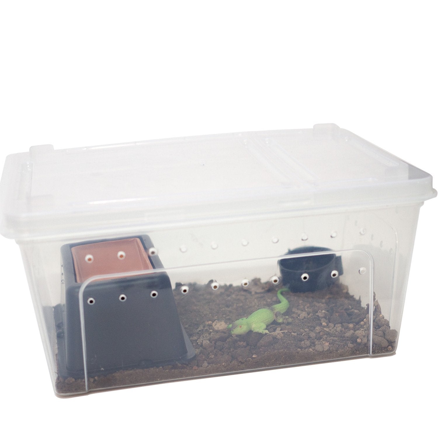 OMEM terrarium stackable design saves space during storage and travel.