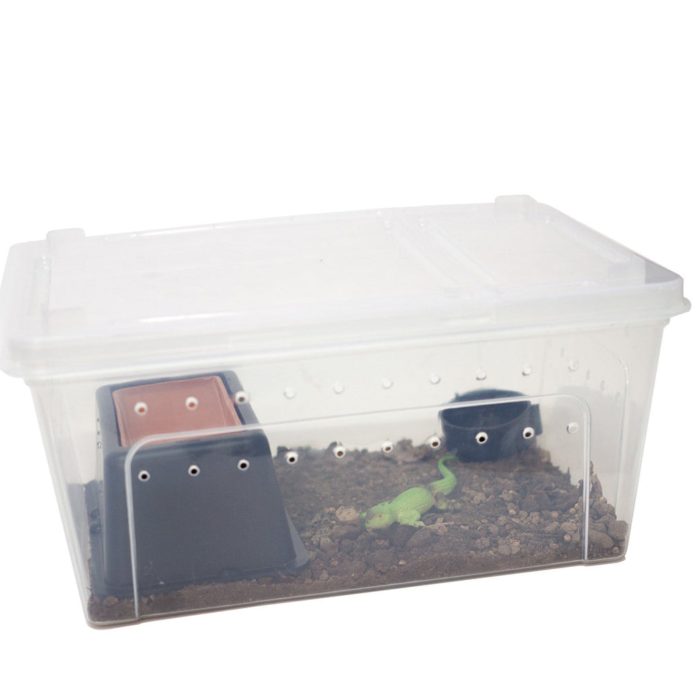 OMEM terrarium stackable design saves space during storage and travel.