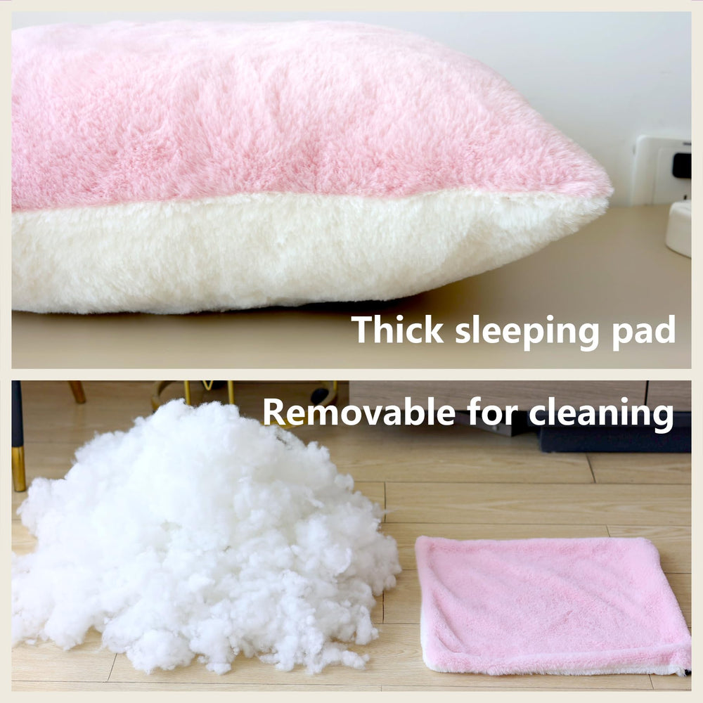 OMIVIER cat bed folded-flat storage demonstrates compact, space-saving design for apartments.