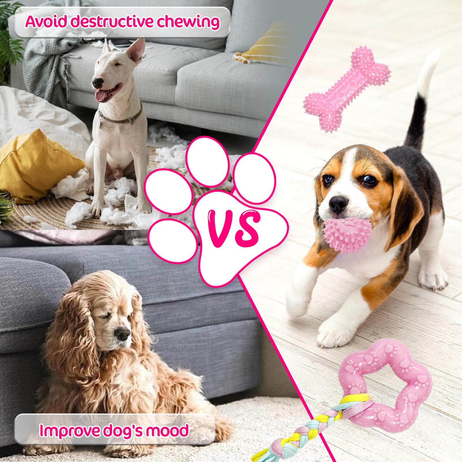 Omivine puppy teething toy fetch-disc-pink promotes outdoor play and fetch sessions.