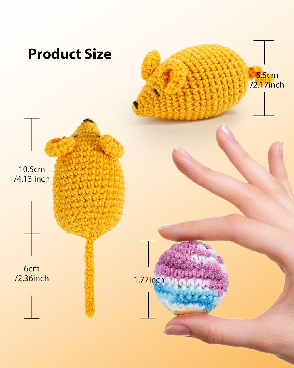 Omldggr catnip mice color assortment attracts curiosity and active play for cats