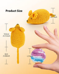 Omldggr catnip mice color assortment attracts curiosity and active play for cats