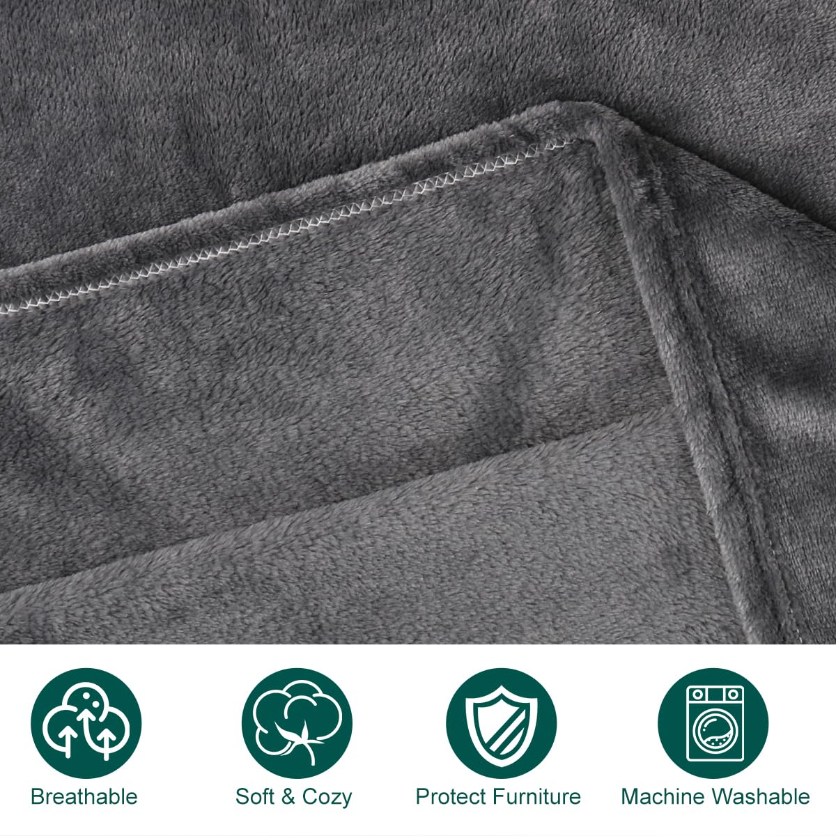 Onarway dog blanket in crate provides warm, comfortable space.
