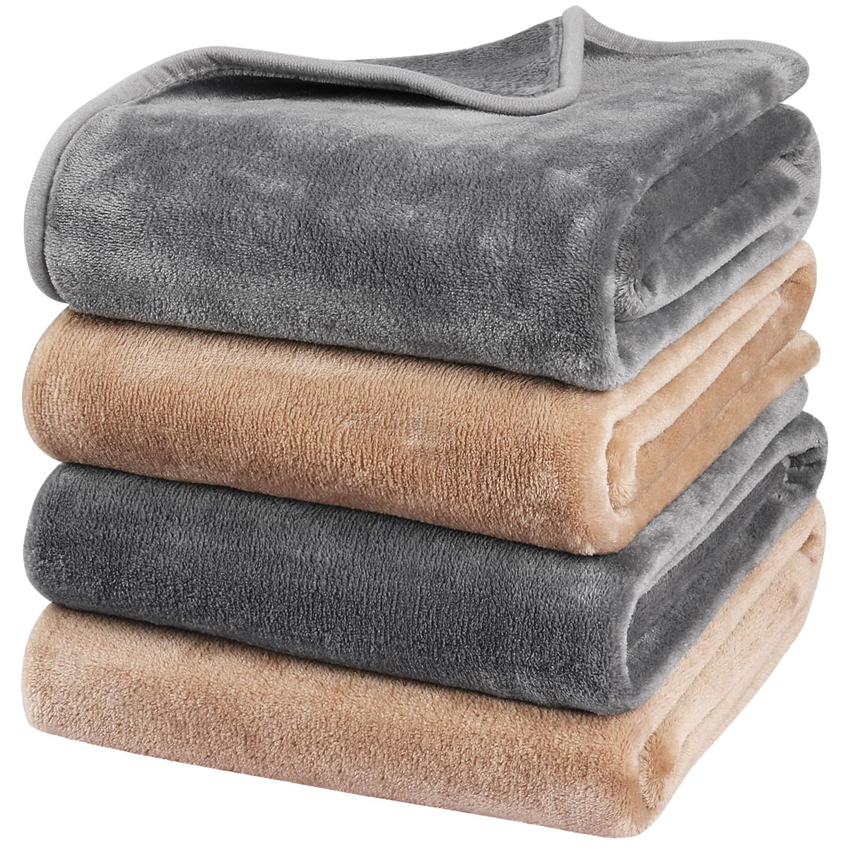 Onarway dog blanket pack 40x28 in grey and khaki provides cozy warmth