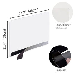 Oncpcare open-top litter shield fitted on box top for easy access and airflow