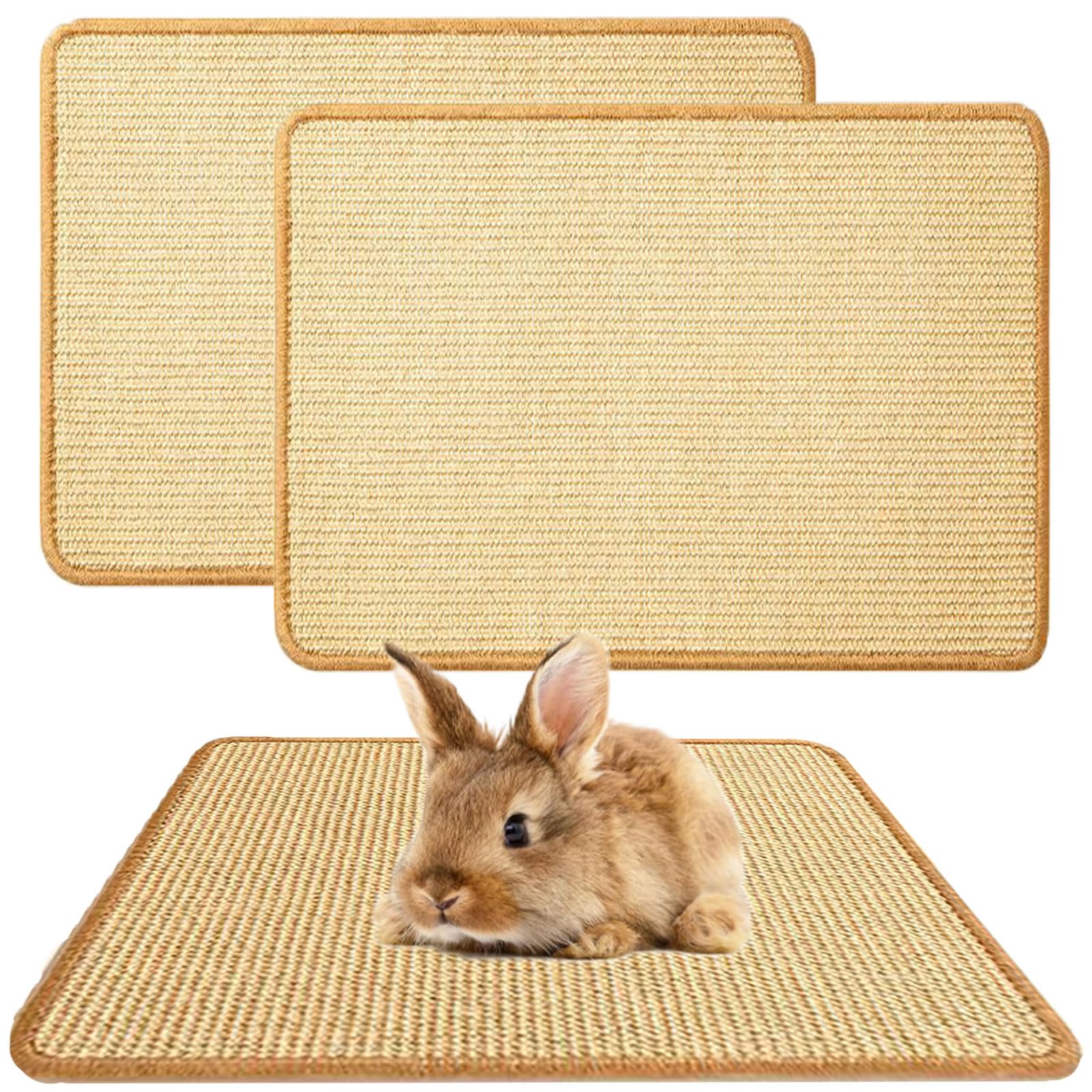 Oncpcare rabbit scratch mat natural sisal texture for safe scratching and chewing