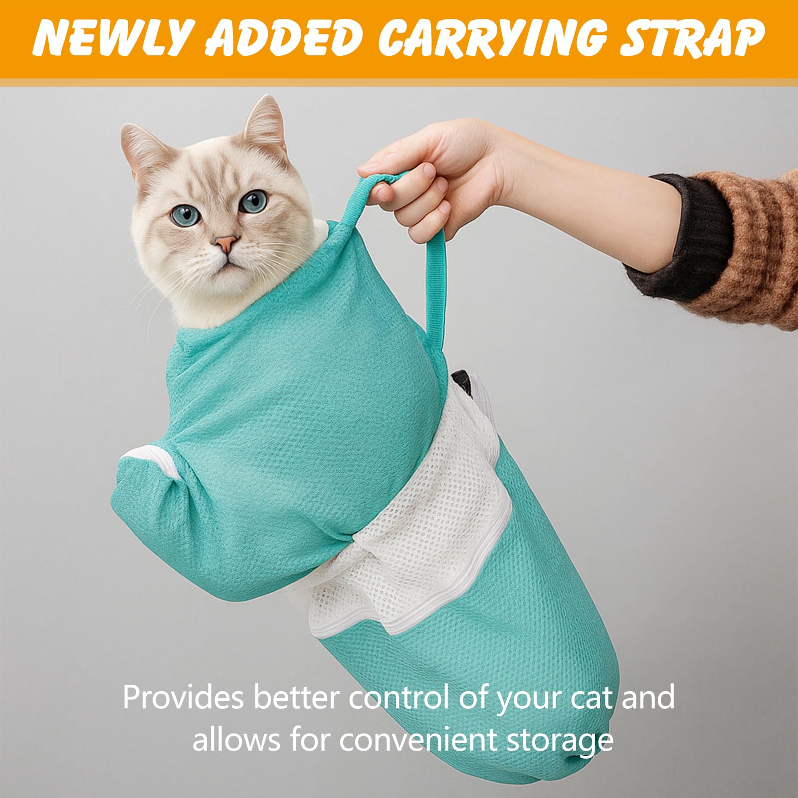ondware breathable polyester mesh—fast-drying and breathable during baths.
