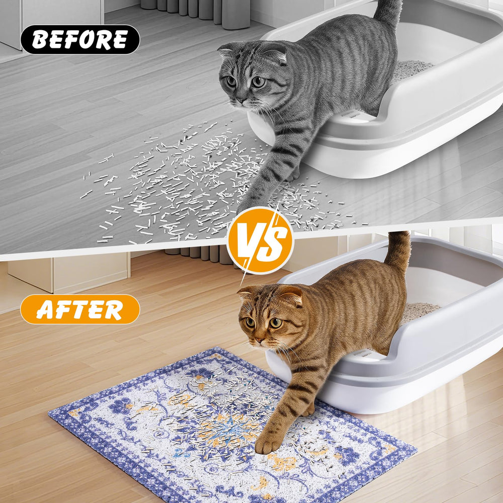 ondware cat litter mat high-density mesh closeup demonstrates efficient litter capture reducing floor mess