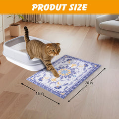 ondware cat litter mat soft-pvc surface is paw-friendly and comfortable