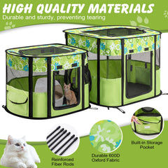 Ondware top opening cat tent enables quick cleaning of litter box and tray.
