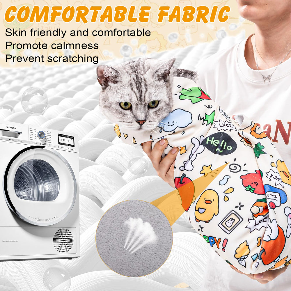ondware cat wrap foldable-seams adapts to kittens and adults.