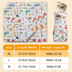 ondware cat wrap self-adhesive-closure secures grooming without bulky straps.