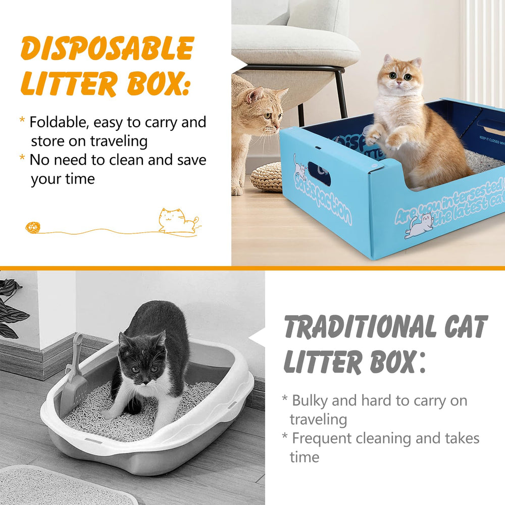 Ondware portable travel litter box for cats during trips.