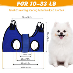 Ondware dog hammock adjustable straps demonstrated for secure, stable grooming restraint.