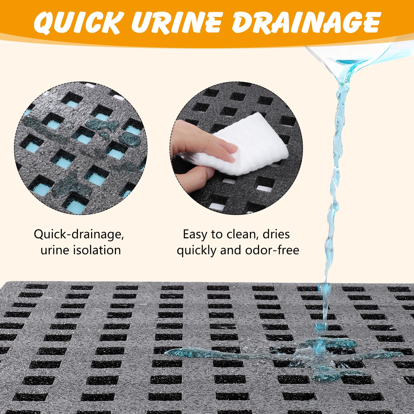 ondware easy-clean dog potty pads rinse, air-dry, and reuse.