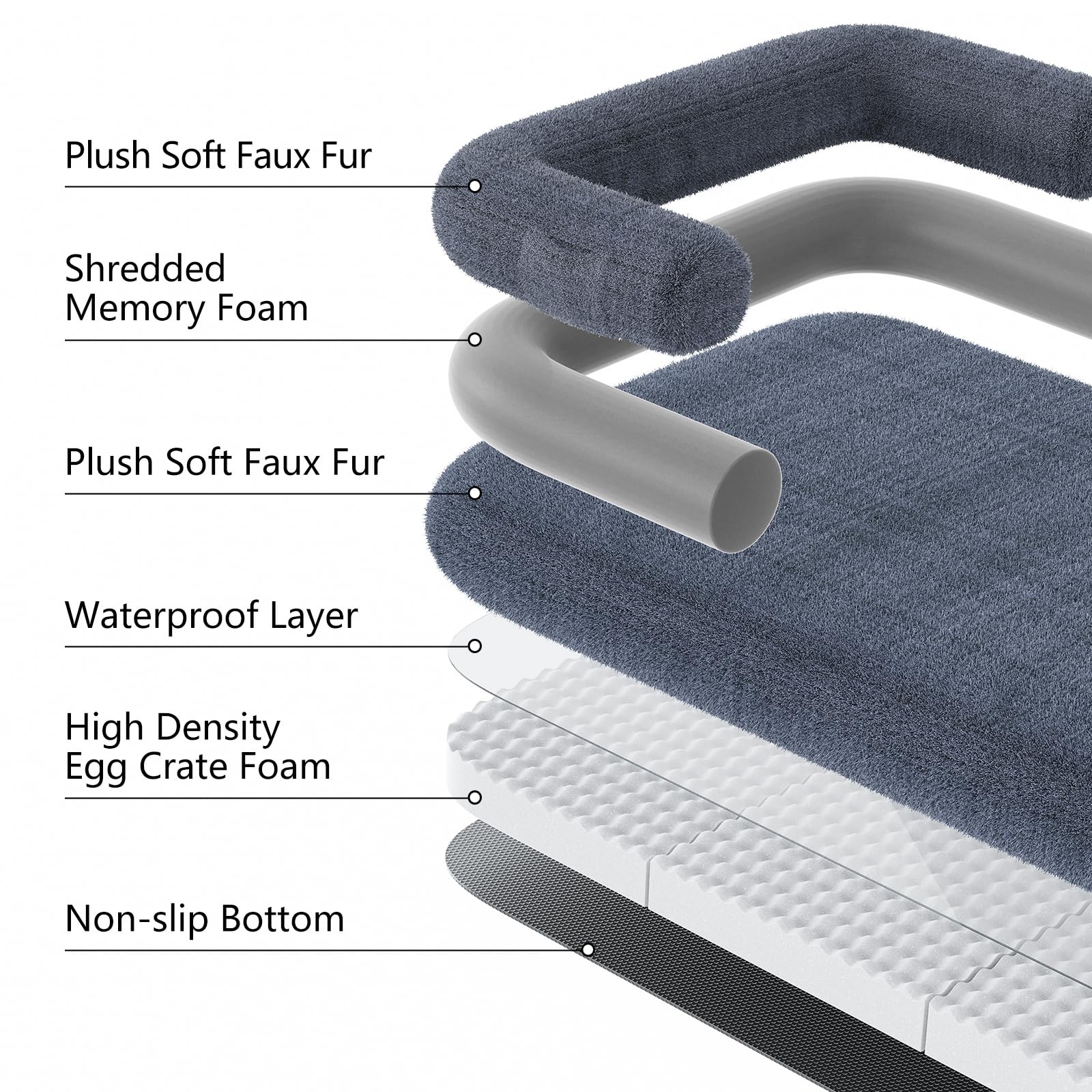ondware Foldable Human Dog Sofa Bed features waterproof lining protecting foam and keeping bedding dry