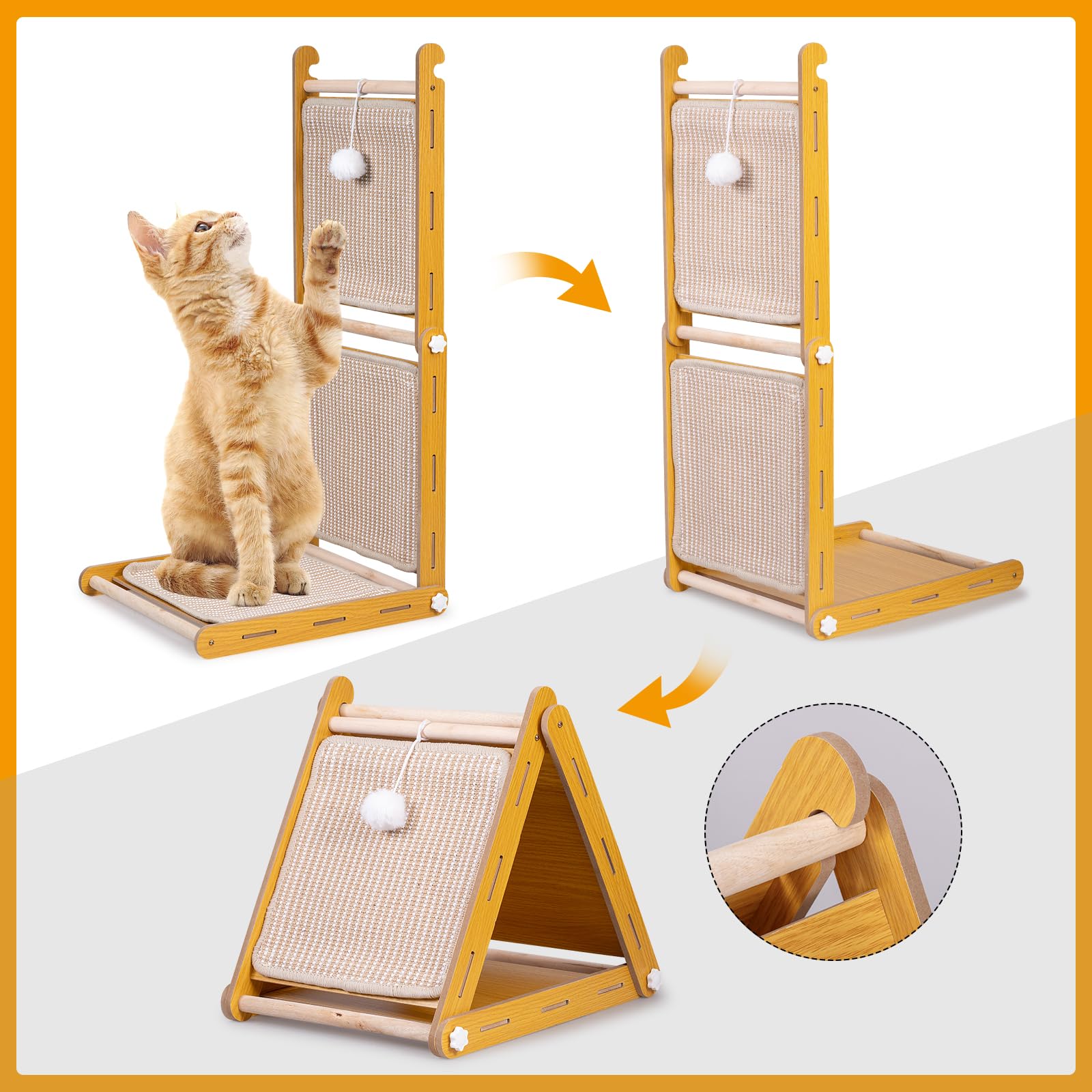 Ondware non-slip base keeps the scratcher stable on smooth floors