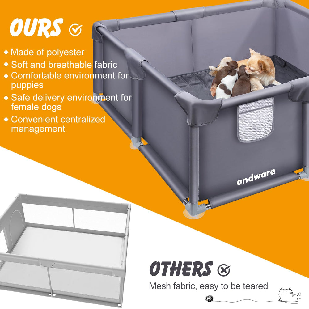 Ondware puppy collar detail helps distinguish newborns during the whelping process.