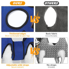 Ondware safe harness with automatic buckle ensuring escape prevention during nail care.