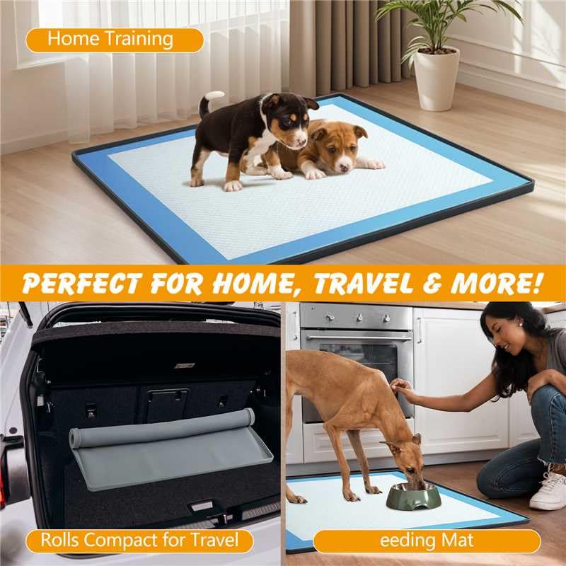 Ondware silicone pee pad holder provides floor protection