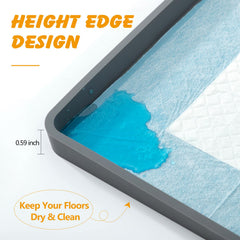 Ondware silicone puppy pad holder raised edge design contains leaks