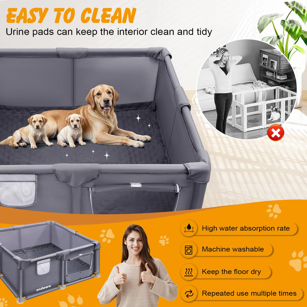 Ondware whelping box base shows sturdy support for stable confinement.