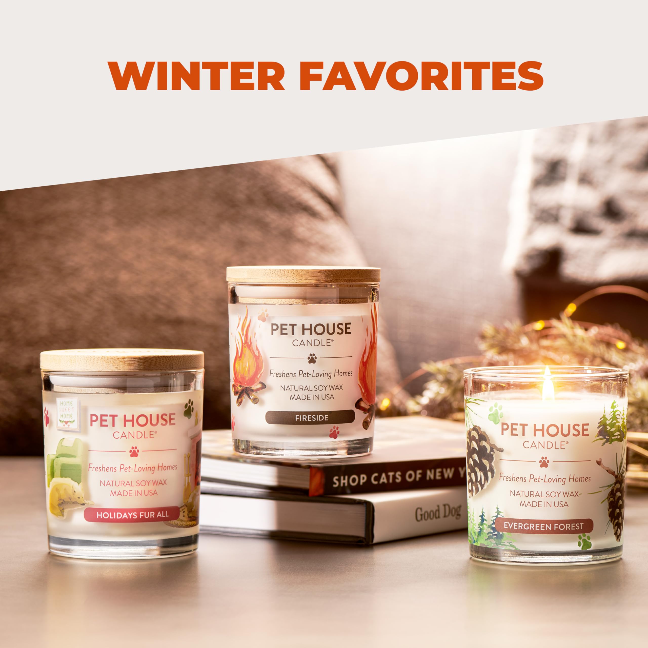 One Fur All Pet House Fall Candles fall fragrances create inviting home ambiance