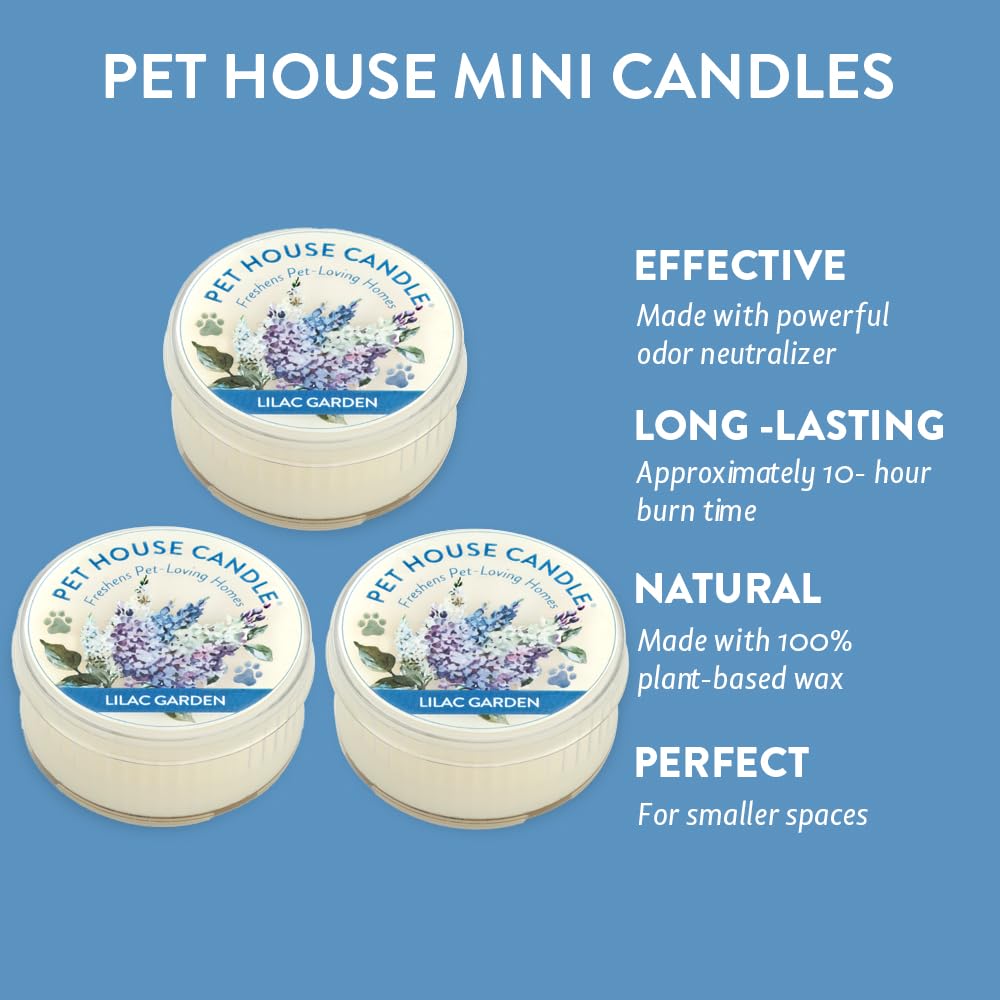 One Fur All lilac garden closeup promotes pet-friendly fragrance in small spaces.