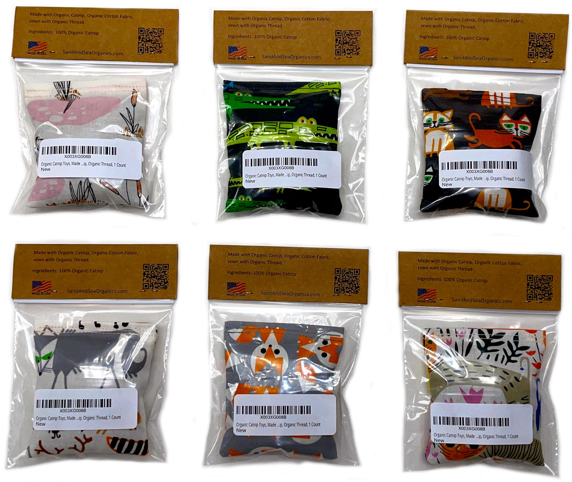 One Organic Catnip Toy stars design encourages hands-on play with organic catnip.