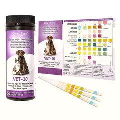 One Step Pet Urine Testing Strips tube-front, compact packaging for quick home screening.