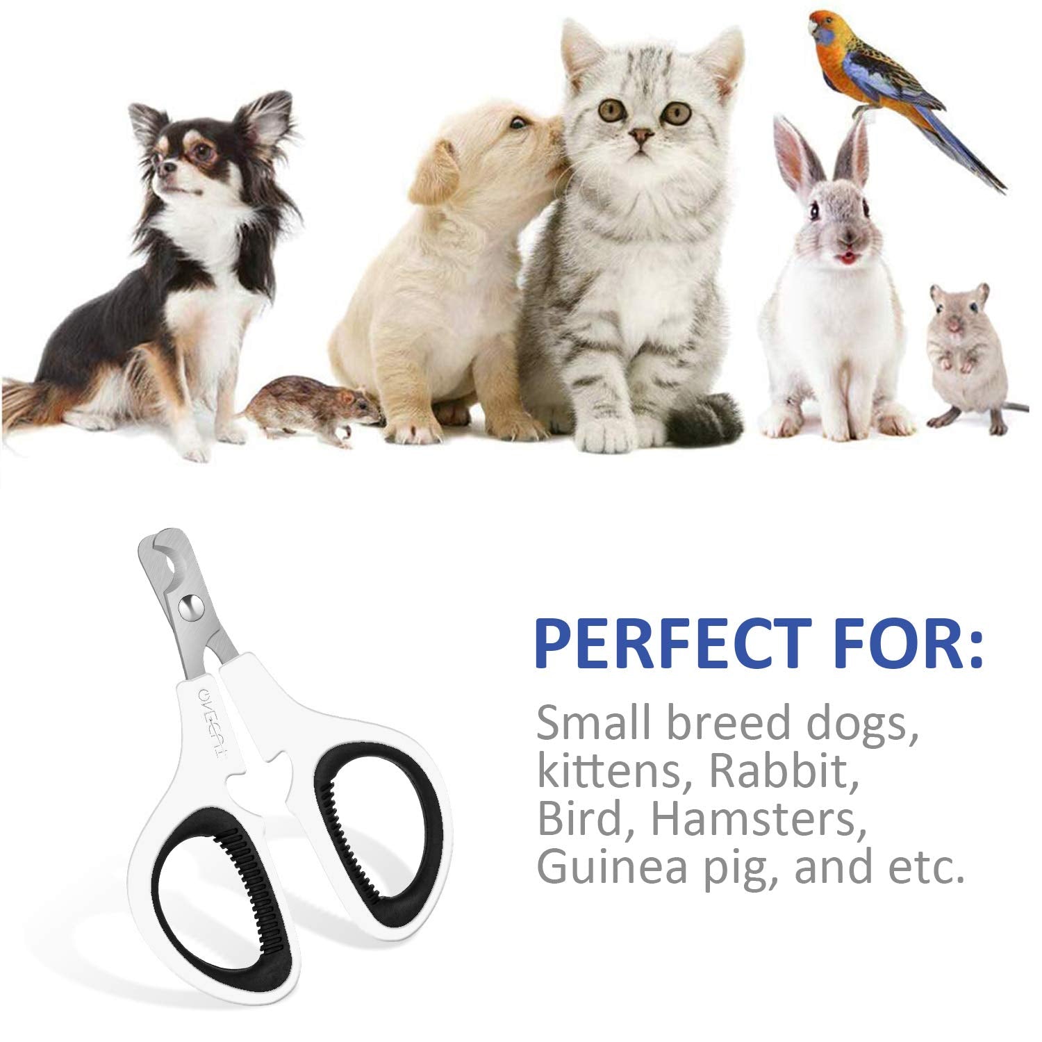 OneCut pet nail clippers curved head prevents accidental nicks