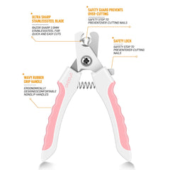 OneCut dog nail clippers with stainless steel blades for durable trimming.