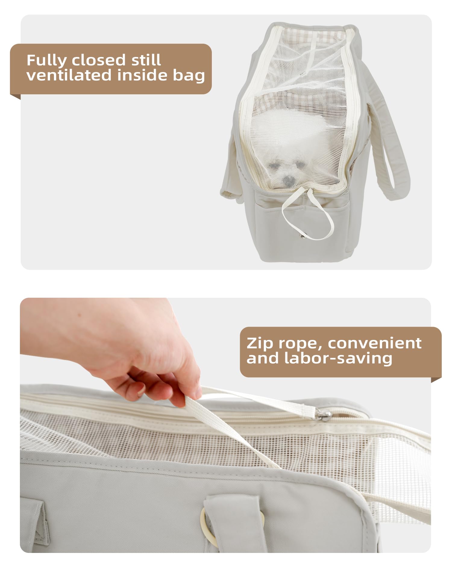 ONECUTE dog purse carrier grey-dog-transport captures easy travel during vet visits and walks.