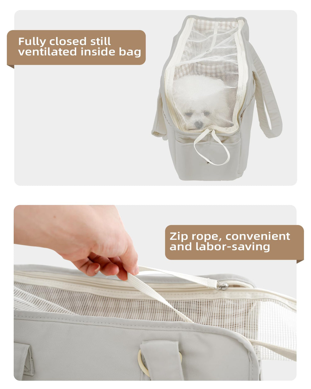 ONECUTE dog purse carrier grey-dog-transport captures easy travel during vet visits and walks.